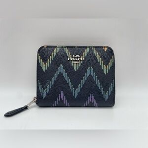 Coach Black Multicolor Zigzag Wallet